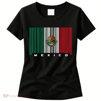 Barcode Mexico Mexican Flag Women's T-Shirt