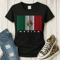 Barcode Mexico Mexican Flag Women's T-Shirt thumb 3