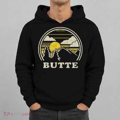 Butte Montana Mt Vintage Hiking Mountains Hoodie