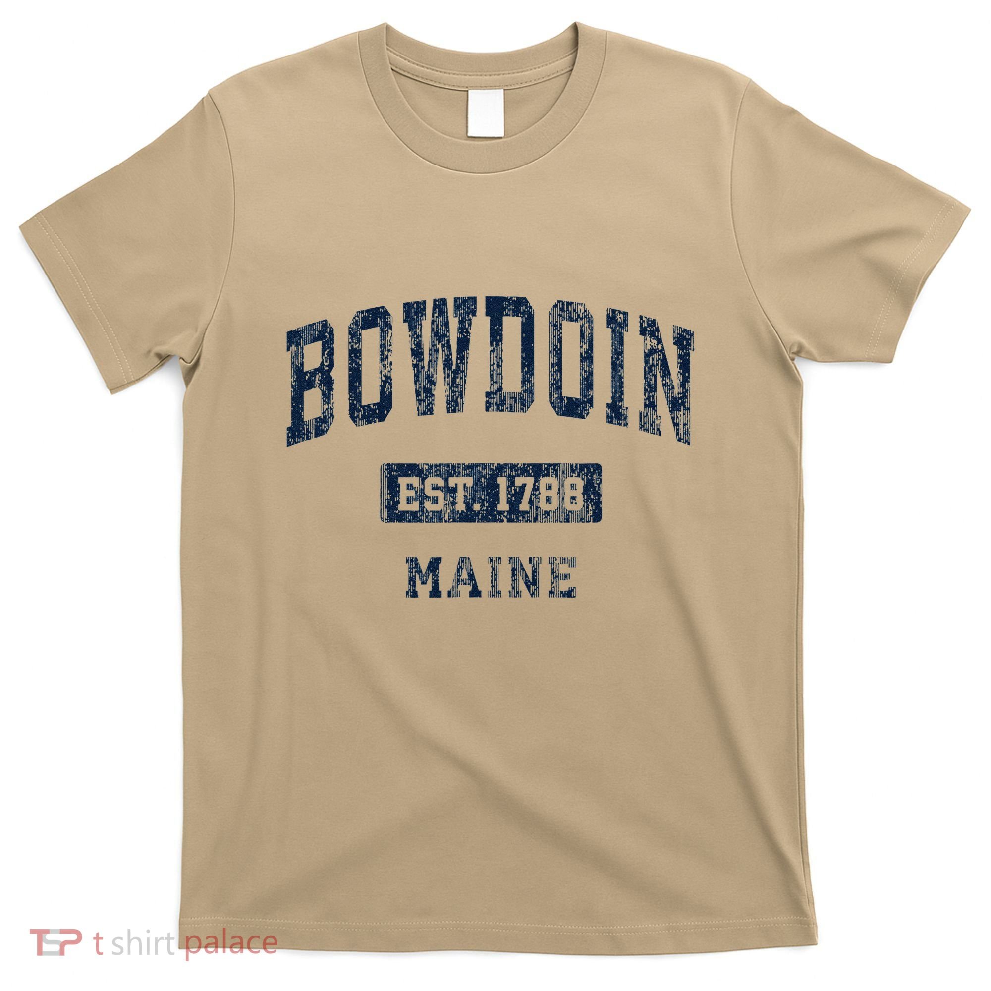 Bowdoin Maine Me Vintage Established T-Shirt