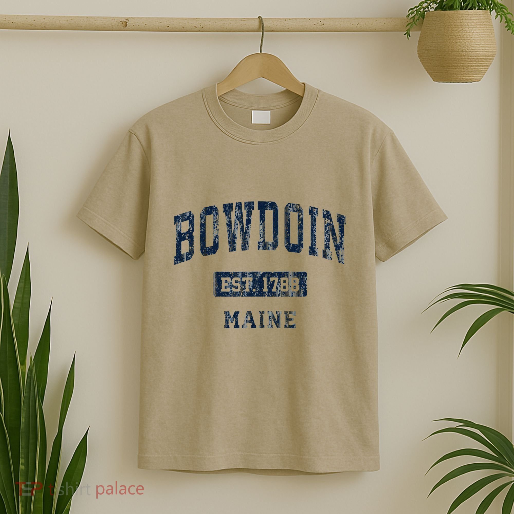 Bowdoin Maine Me Vintage Established T-Shirt