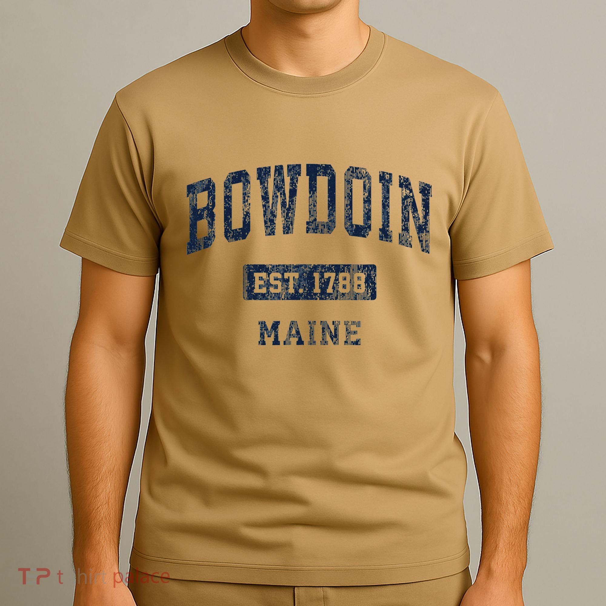 Bowdoin Maine Me Vintage Established T-Shirt
