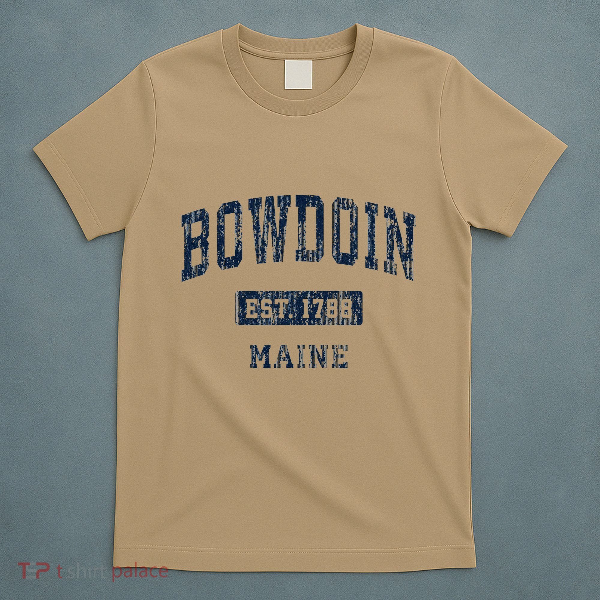 Bowdoin Maine Me Vintage Established T-Shirt