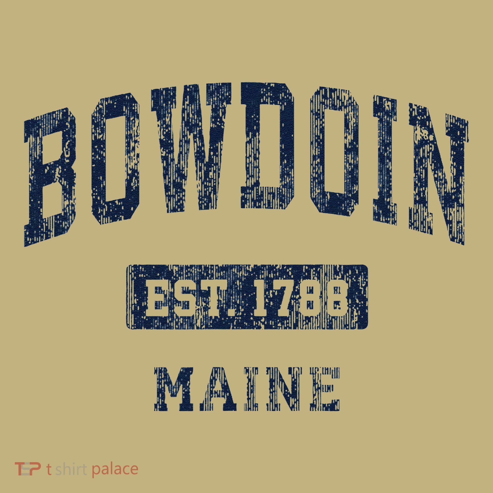 Bowdoin Maine Me Vintage Established T-Shirt