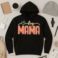 Boy Mom Ma Mama Bruh Funny Front & Back Hoodie thumb 3