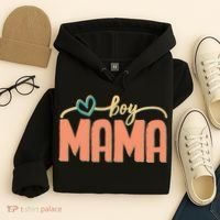 Boy Mom Ma Mama Bruh Funny Front & Back Hoodie thumb 4