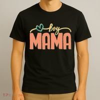 Boy Mom Ma Mama Bruh Funny Front & Back T-Shirt thumb 3