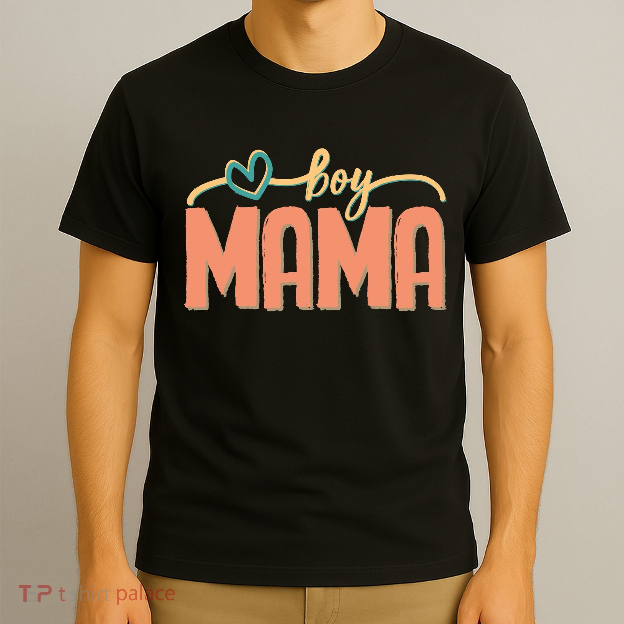 Boy Mom Ma Mama Bruh Funny Front & Back T-Shirt