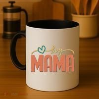 Boy Mom Ma Mama Bruh Funny Front & Back Coffee Mug thumb 4