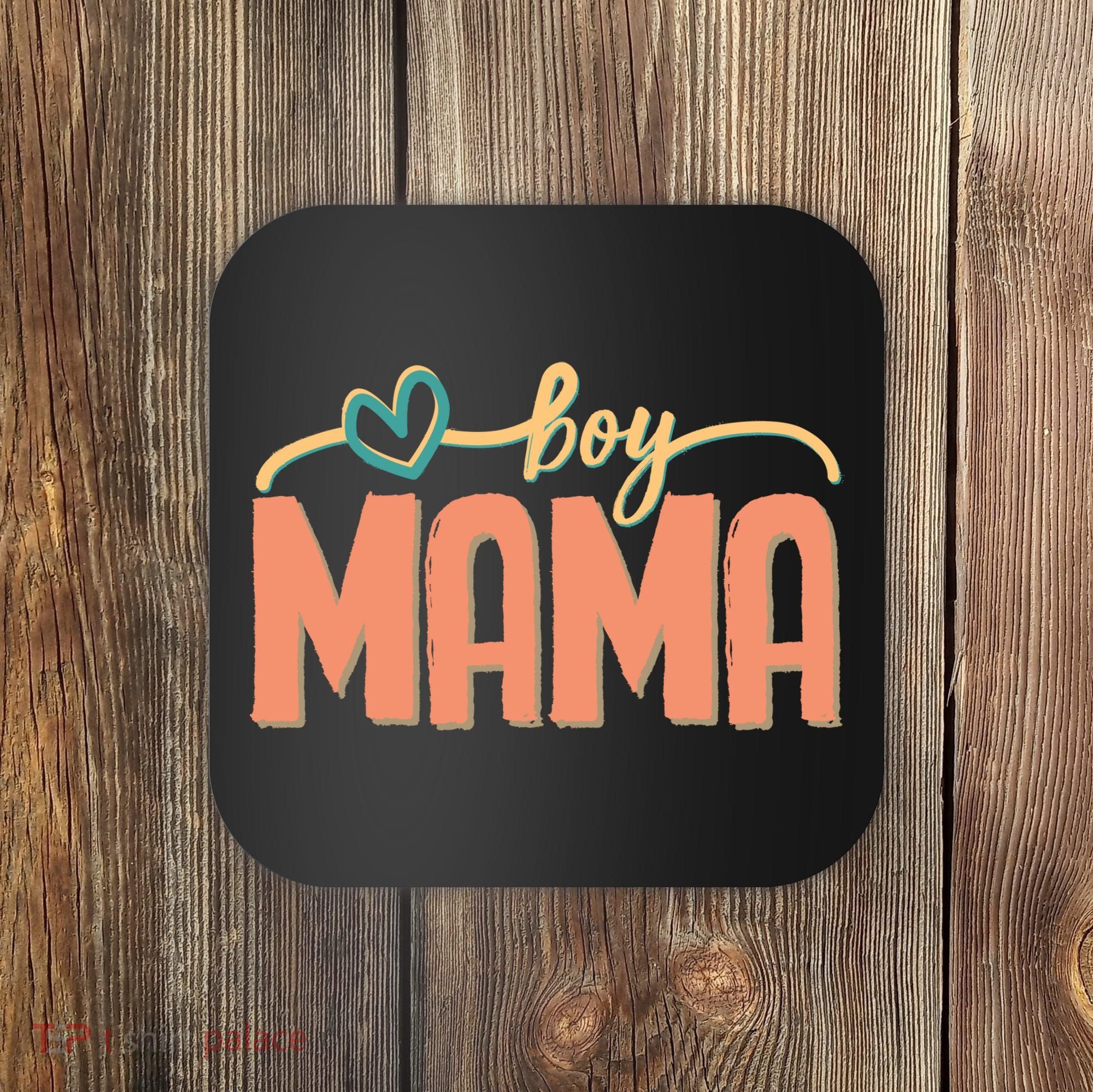 Boy Mom Ma Mama Bruh Funny Front & Back Coaster