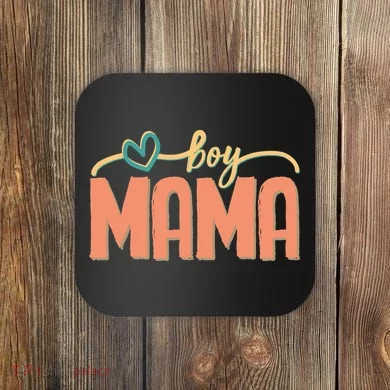 Boy Mom Ma Mama Bruh Funny Front & Back Coaster