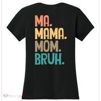 Boy Mom Ma Mama Bruh Funny Front & Back Women's Cooling Performance Crew T-Shirt thumb 1