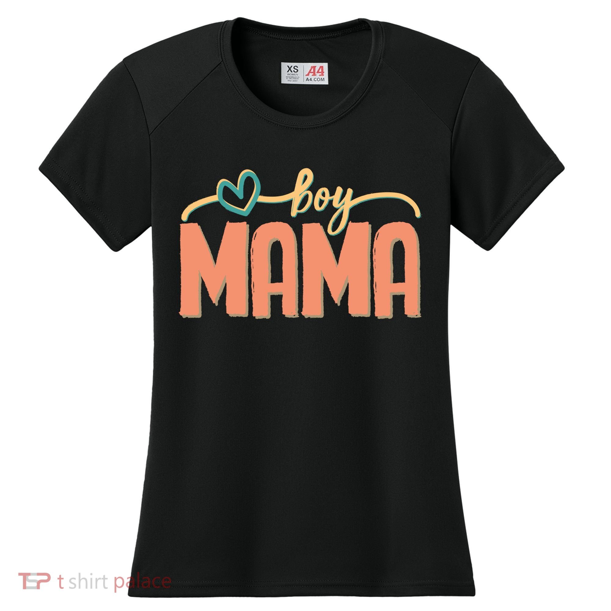 Boy Mom Ma Mama Bruh Funny Front & Back Women's Cooling Performance Crew T-Shirt
