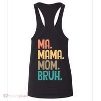 Boy Mom Ma Mama Bruh Funny Front & Back Women's Tank Top thumb 4
