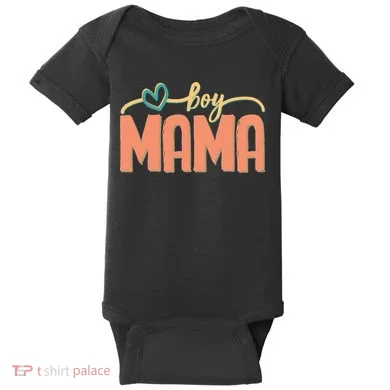 Boy Mom Ma Mama Bruh Funny Front & Back Baby Bodysuit