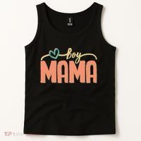 Boy Mom Ma Mama Bruh Funny Front & Back Tank Top thumb 2