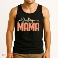 Boy Mom Ma Mama Bruh Funny Front & Back Tank Top thumb 3