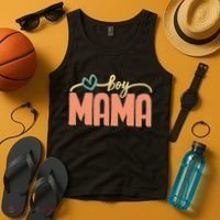 Boy Mom Ma Mama Bruh Funny Front & Back Tank Top thumb 4