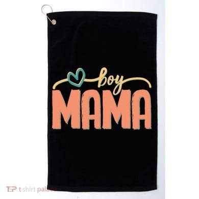 Boy Mom Ma Mama Bruh Funny Front & Back Golf Towel