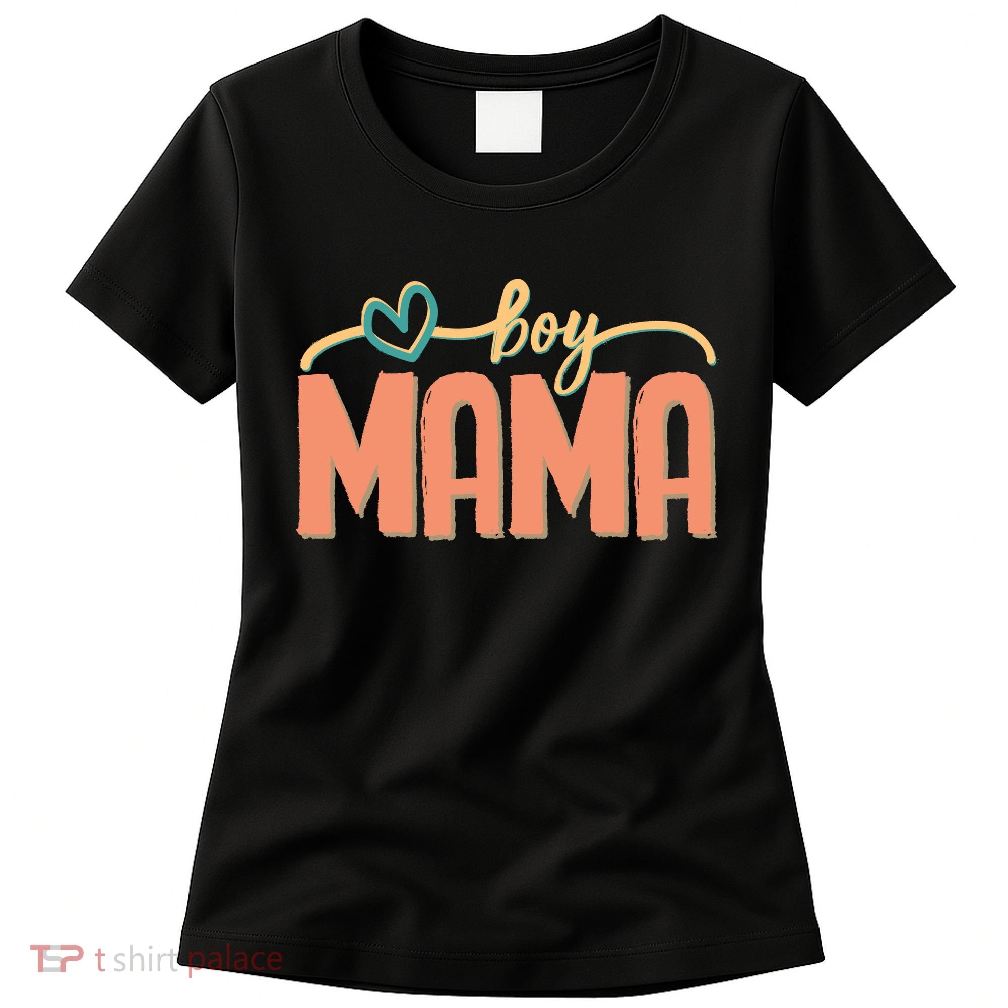 Boy Mom Ma Mama Bruh Funny Front & Back Women's T-Shirt