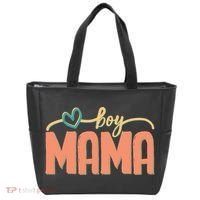 Boy Mom Ma Mama Bruh Funny Front & Back Tote Bag thumb 0