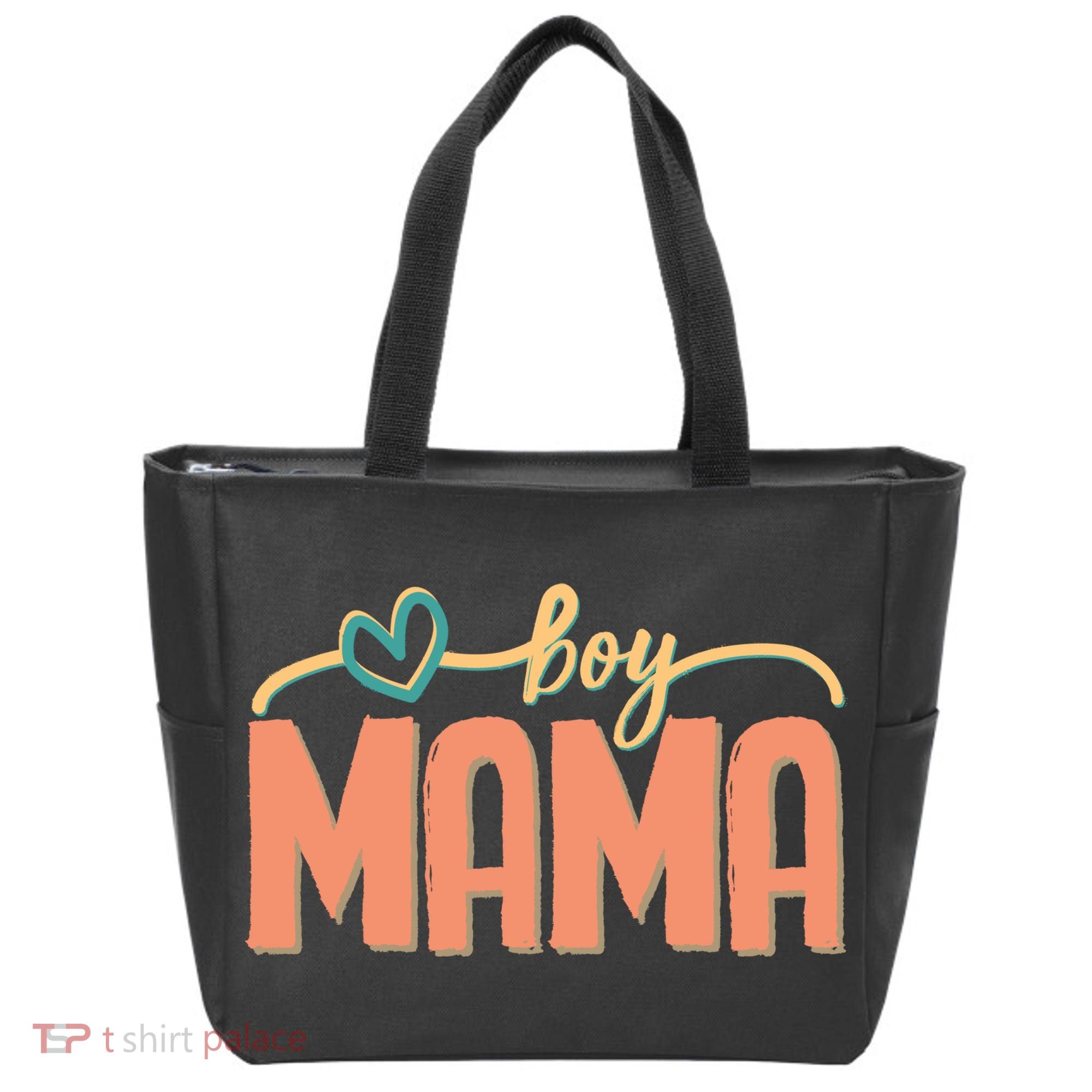 Boy Mom Ma Mama Bruh Funny Front & Back Tote Bag