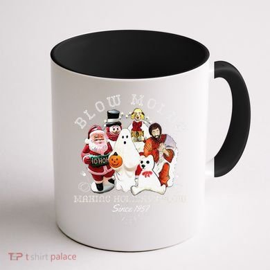 Blow Molds Make Holidays Glow Since 1957 Christmas Halloween Coffee Mug back