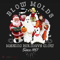 Blow Molds Make Holidays Glow Since 1957 Christmas Halloween Women's Hoodie thumb 2