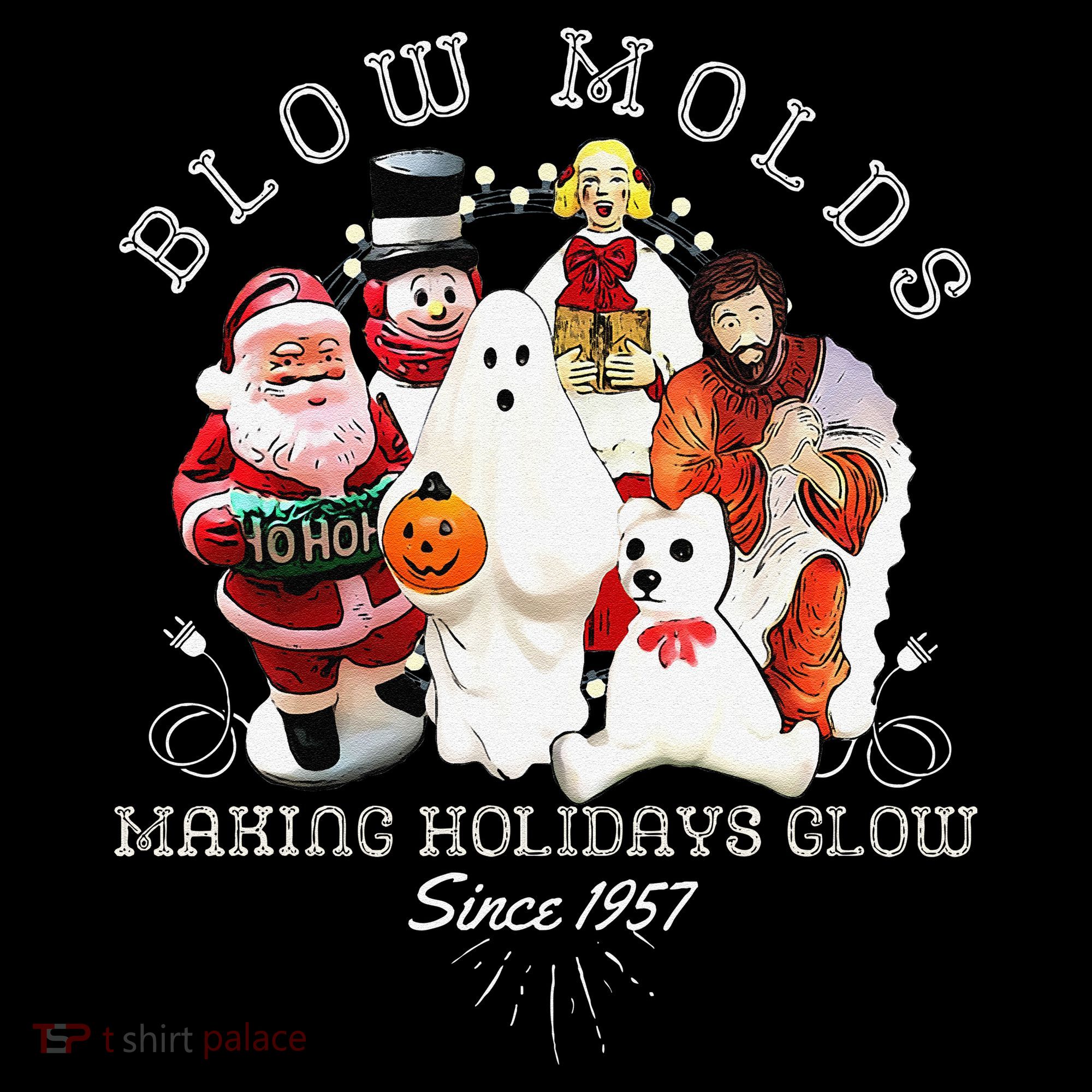 Blow Molds Make Holidays Glow Since 1957 Christmas Halloween Women's Hoodie