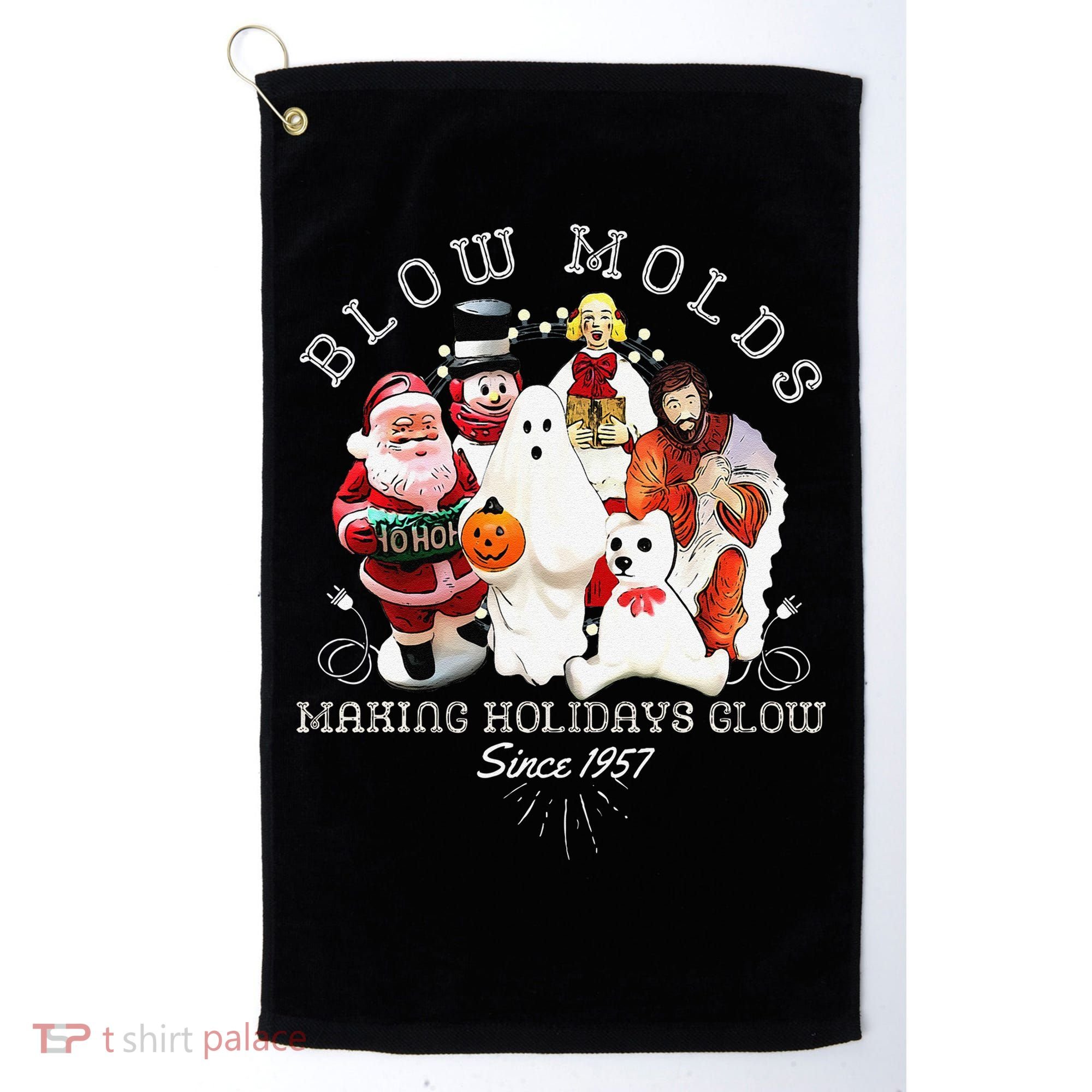 Blow Molds Make Holidays Glow Since 1957 Christmas Halloween Golf Towel