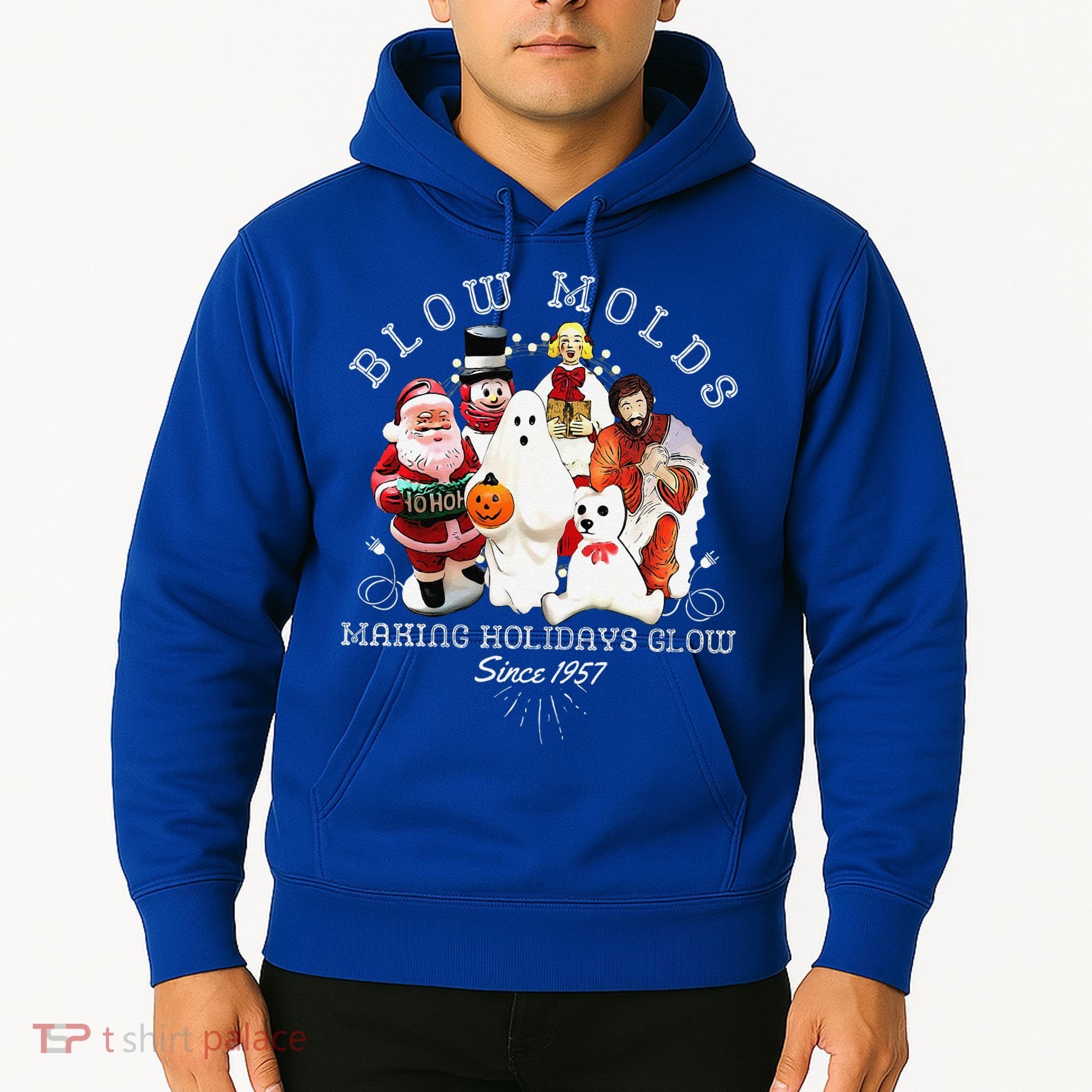 Blow Molds Make Holidays Glow Since 1957 Christmas Halloween Hoodie