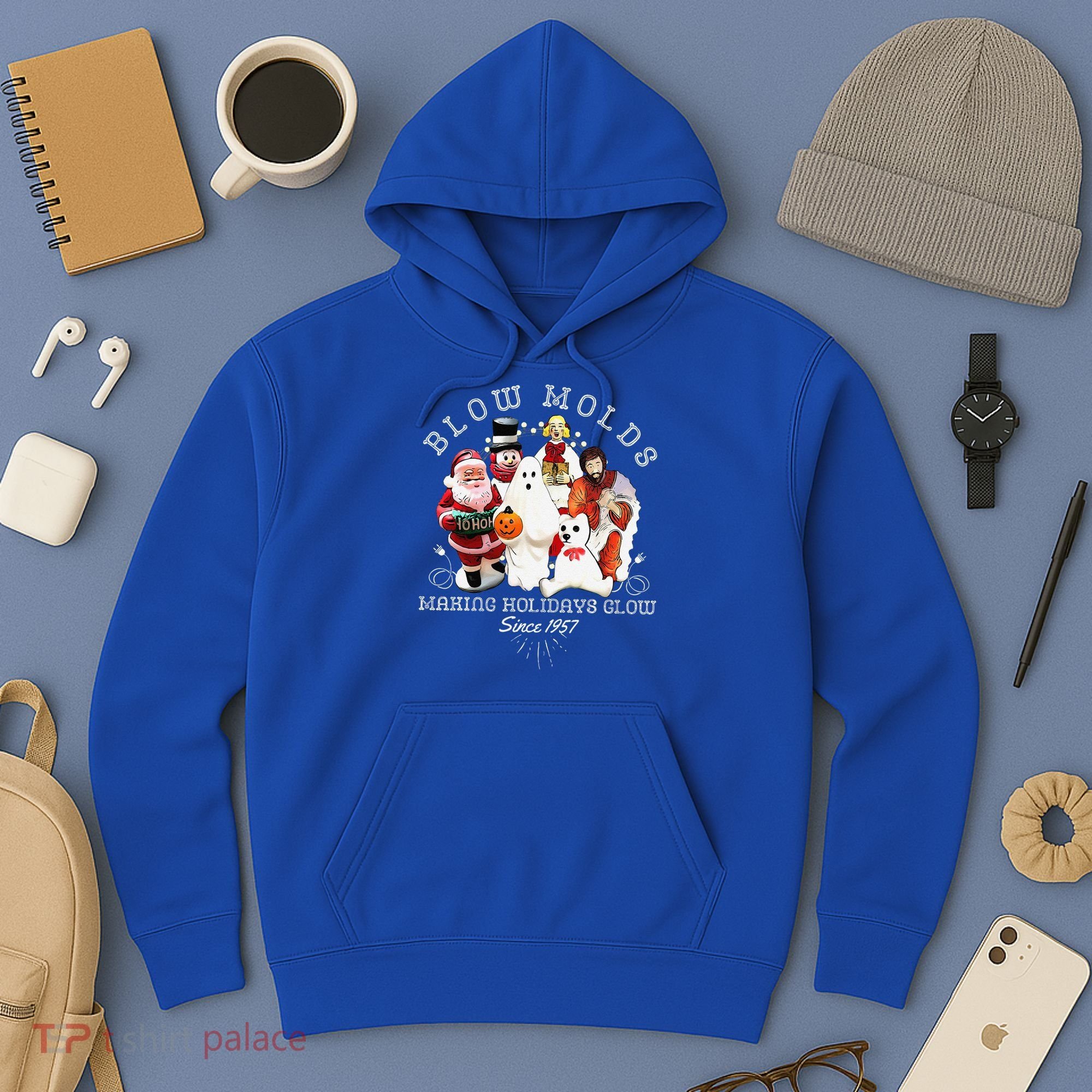 Blow Molds Make Holidays Glow Since 1957 Christmas Halloween Hoodie