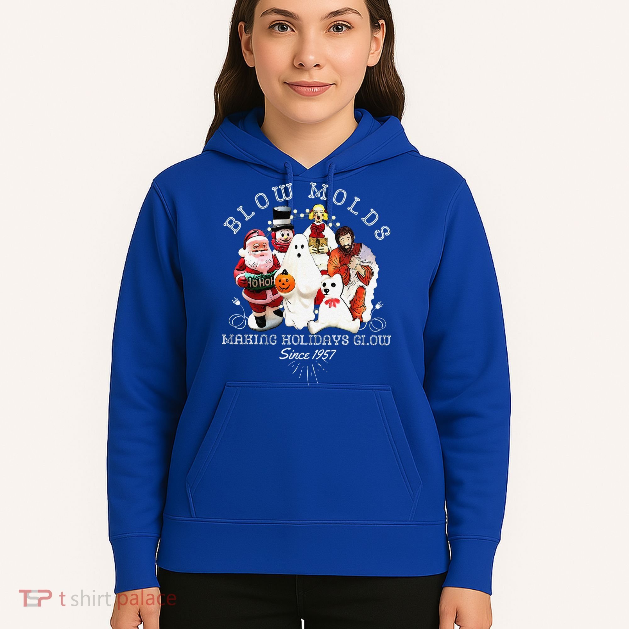 Blow Molds Make Holidays Glow Since 1957 Christmas Halloween Hoodie