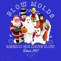 Blow Molds Make Holidays Glow Since 1957 Christmas Halloween Long Sleeve Shirt thumb 2