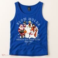 Blow Molds Make Holidays Glow Since 1957 Christmas Halloween Tank Top thumb 2