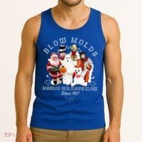 Blow Molds Make Holidays Glow Since 1957 Christmas Halloween Tank Top thumb 3