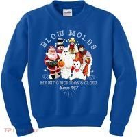 Blow Molds Make Holidays Glow Since 1957 Christmas Halloween Kids Sweatshirt thumb 0