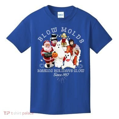 Blow Molds Make Holidays Glow Since 1957 Christmas Halloween Kids T-Shirt