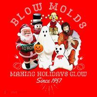 Blow Molds Make Holidays Glow Since 1957 Christmas Halloween Santa Hat thumb 1