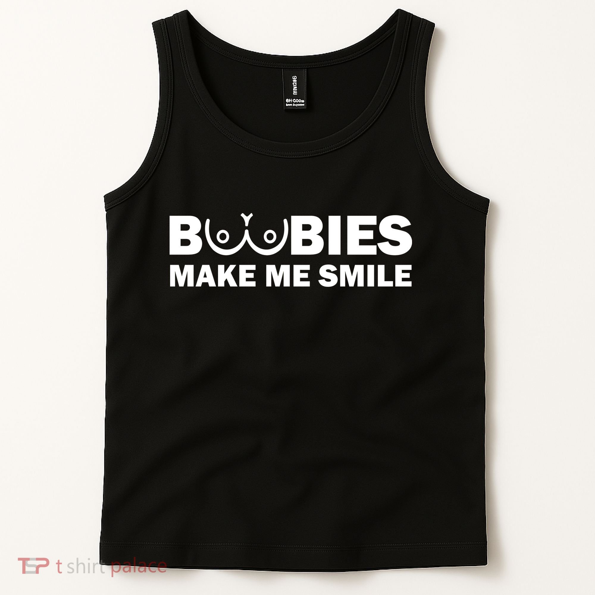 Boobies Make Me Smile Funny Adult Humor Tank Top