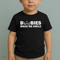 Boobies Make Me Smile Funny Adult Humor Toddler T-Shirt thumb 2