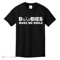 Boobies Make Me Smile Funny Adult Humor Kids T-Shirt thumb 0