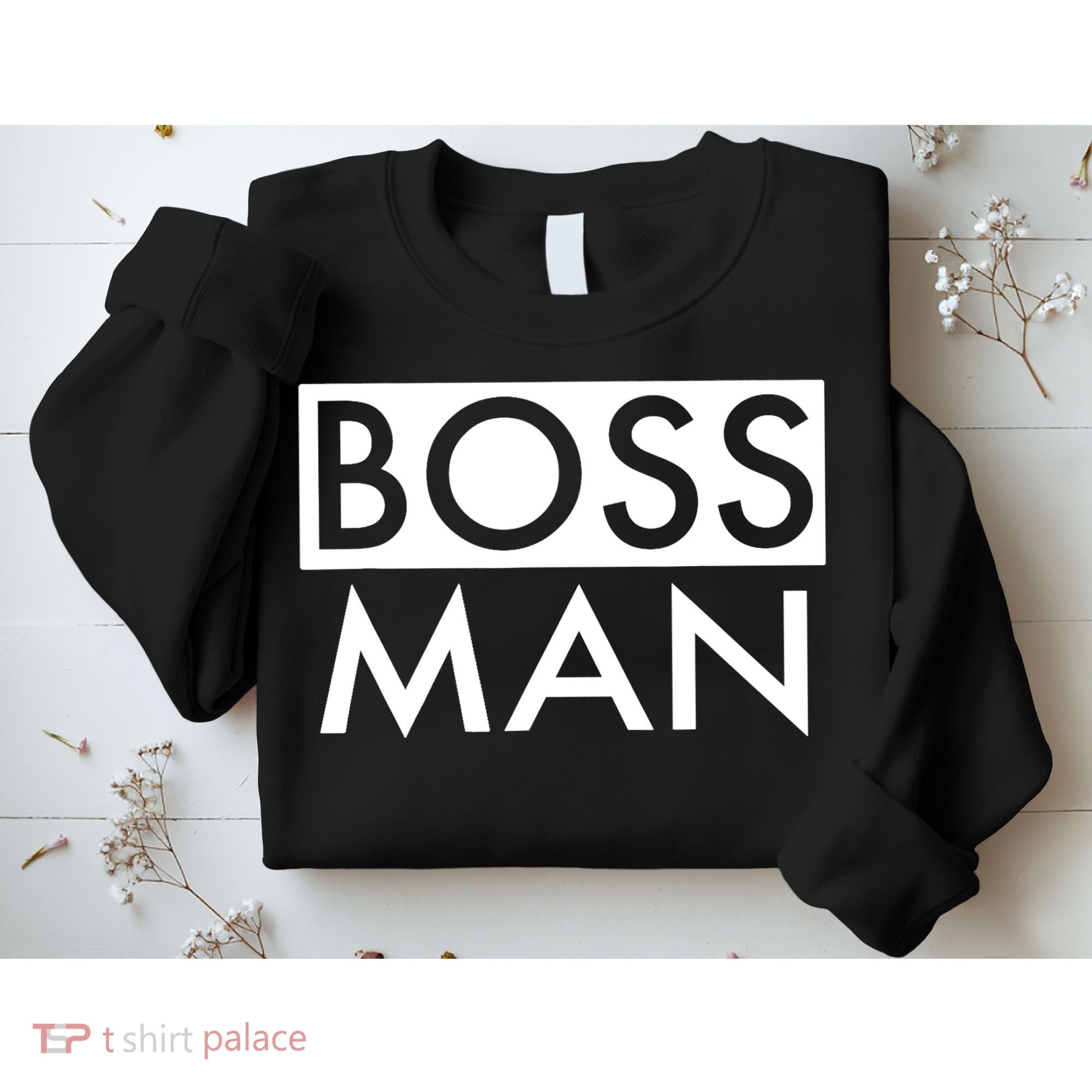 Boss Man Matching Family Couple Portrait Husband Dad Sweatshirt