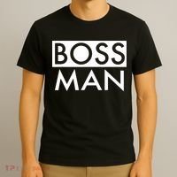 Boss Man Matching Family Couple Portrait Husband Dad T-Shirt thumb 3