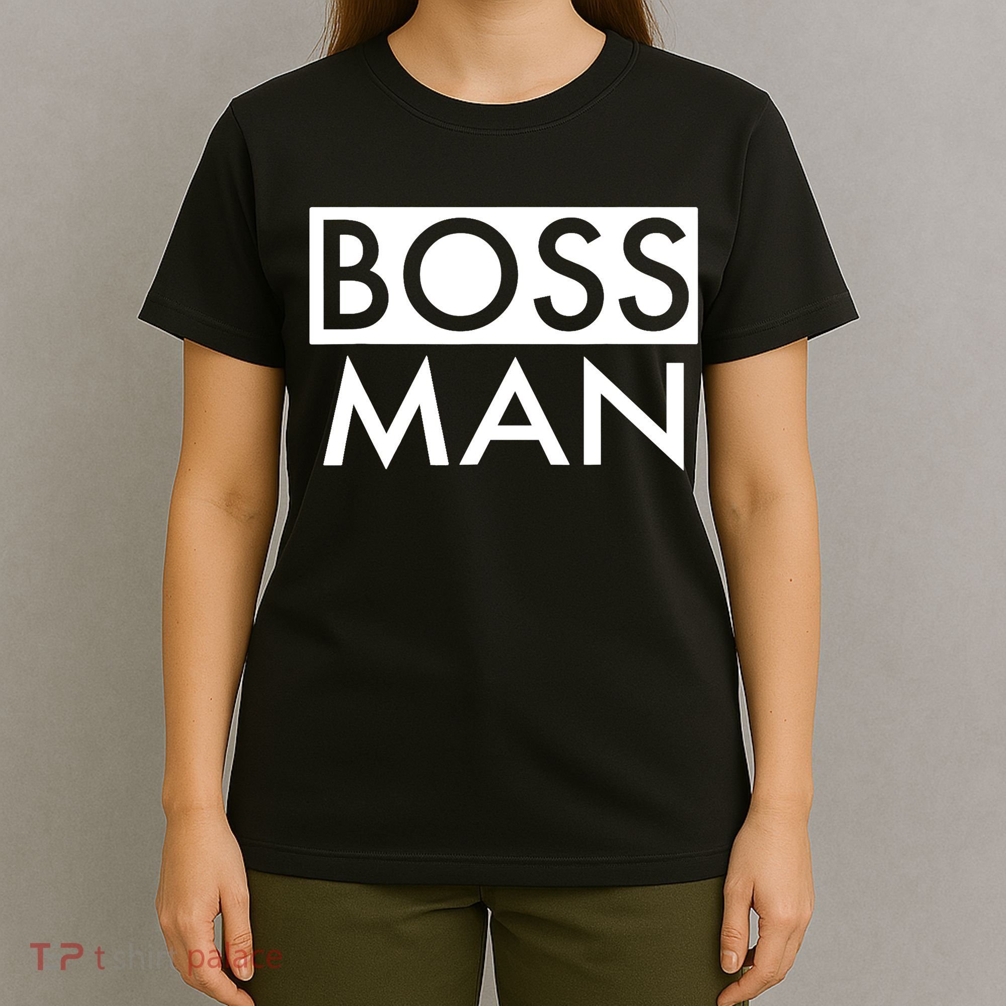 Boss Man Matching Family Couple Portrait Husband Dad T-Shirt