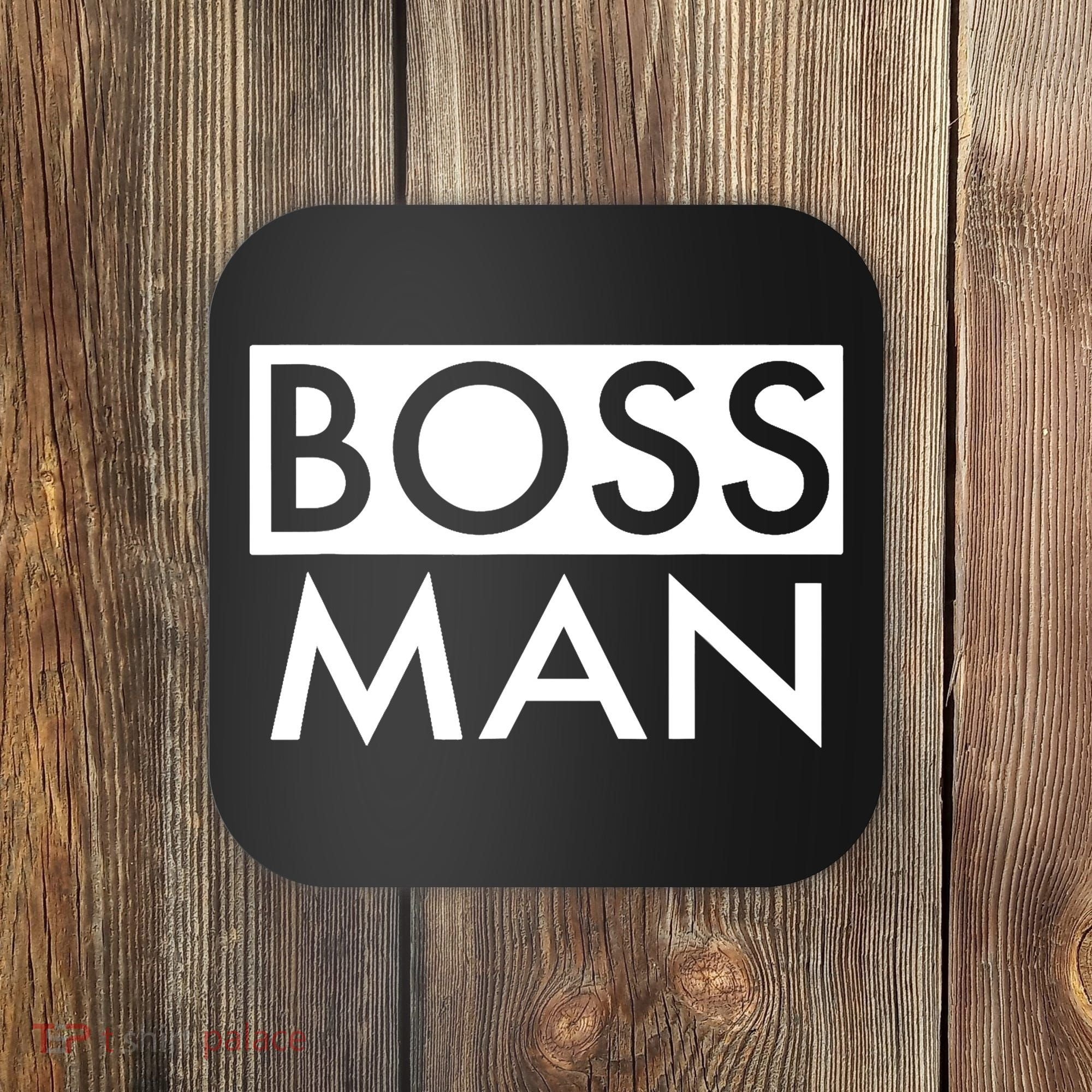 Boss Man Matching Family Couple Portrait Husband Dad Coaster