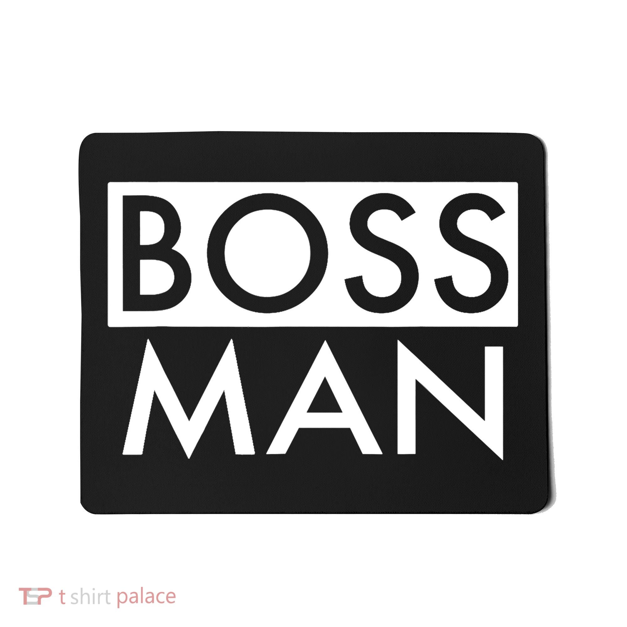 Boss Man Matching Family Couple Portrait Husband Dad Mousepad