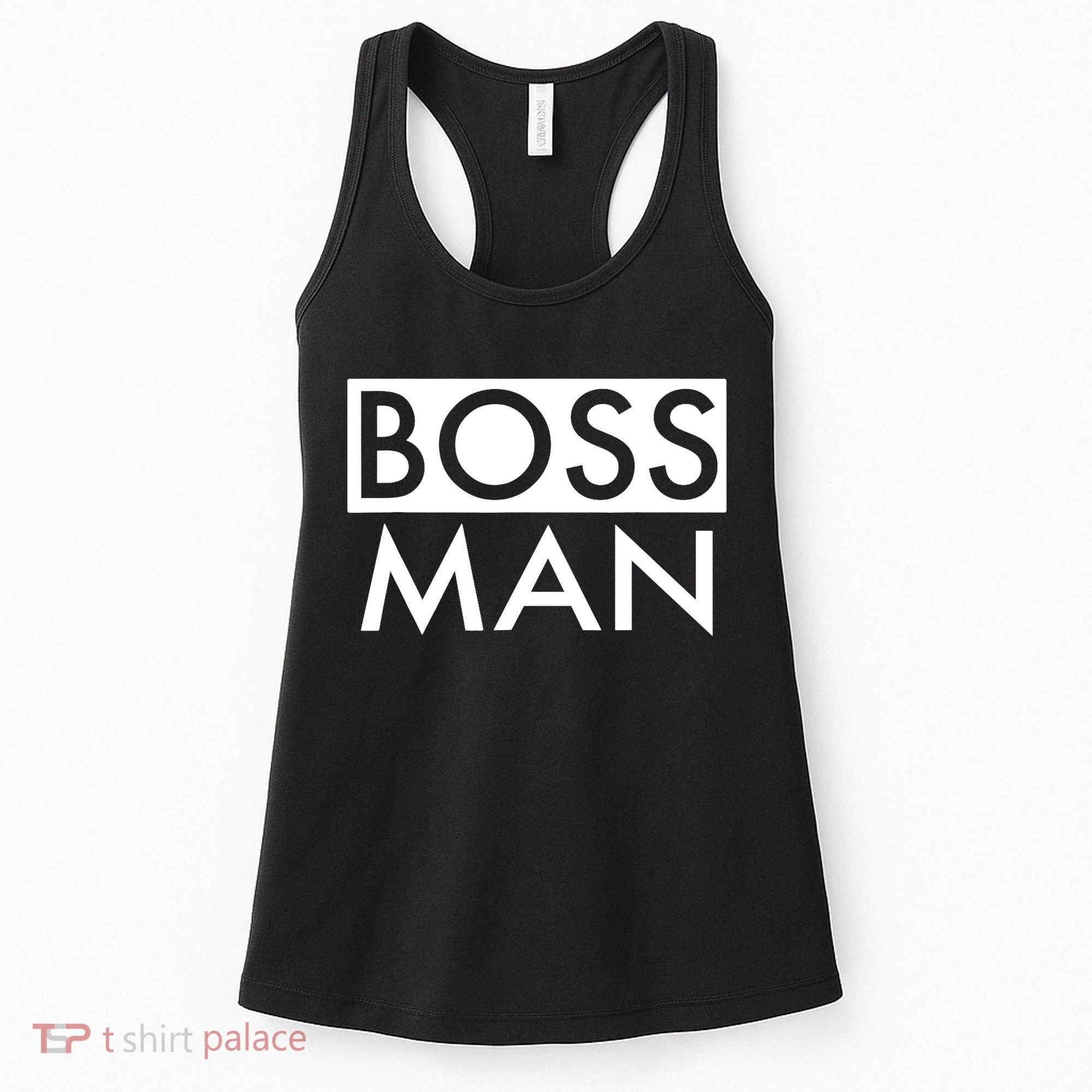 Boss Man Matching Family Couple Portrait Husband Dad Women's Tank Top