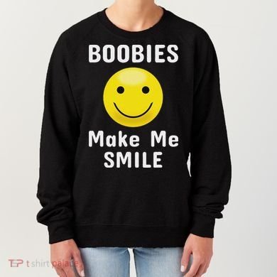Boobies Make Me Smile Mardi Gras Funny Women's Sweatshirt