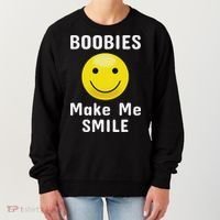 Boobies Make Me Smile Mardi Gras Funny Women's Sweatshirt thumb 0